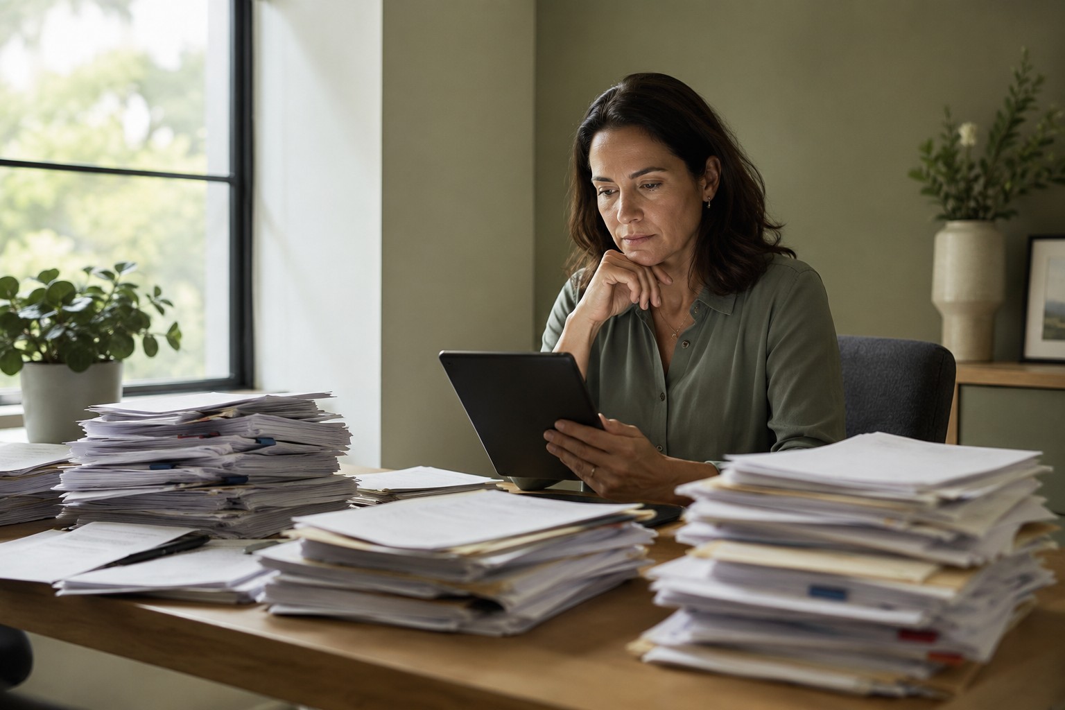 Hiring manager reviewing candidates