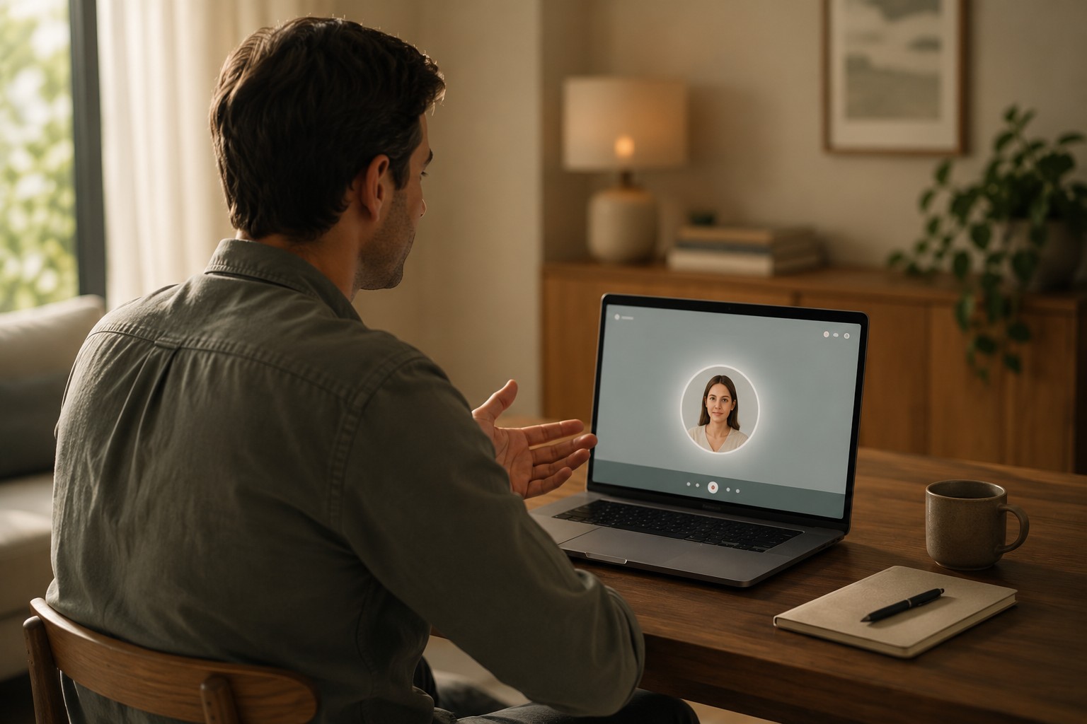 Candidate completing AI interview